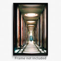 Pixel Art Poster - Voluminous Hallway (8 Bit Psychedelic Video Game Print)