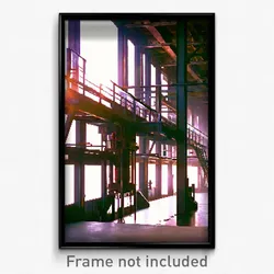 Pixel Art Poster - Outrageous Mill (8 Bit Psychedelic Trippy Video Game Print)