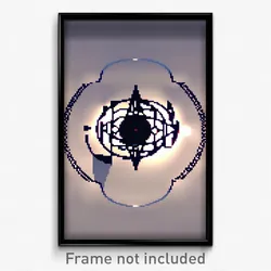 Pixel Art Poster - Complicated Circle (8 Bit Psychedelic Video Game Print)