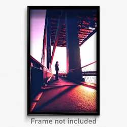 Pixel Art Poster - Candid Bridge (8 Bit Psychedelic Trippy Video Game Print)