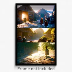 Pixel Art Poster - Accomplished Hovel (8 Bit Psychedelic Video Game Print)