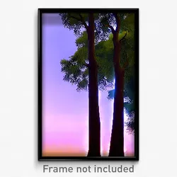 Pixel Art Poster - Majestic Trees (8 Bit Psychedelic Trippy Video Game Print)