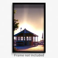 Pixel Art Poster - Quaint Shelter (8 Bit Psychedelic Trippy Video Game Print)