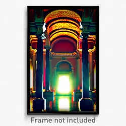 Pixel Art Poster - Terrific Hermitage (8 Bit Psychedelic Video Game Print)