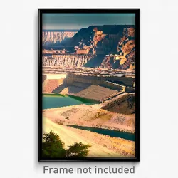 Pixel Art Poster - Gigantic Quarry (8 Bit Psychedelic Trippy Video Game Print)