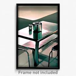 Pixel Art Poster - Metallic Table (8 Bit Psychedelic Trippy Video Game Print)