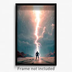 Pixel Art Poster - Thunderous Desolation (8 Bit Psychedelic Video Game Print)