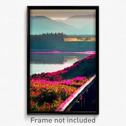 Pixel Art Poster - Rosy Reservoir (8 Bit Psychedelic Trippy Video Game Print)
