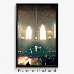 Pixel Art Poster - Graceful Parish (8 Bit Psychedelic Trippy Video Game Print)