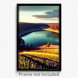 Pixel Art Poster - Neat Reservoir (8 Bit Psychedelic Trippy Video Game Print)