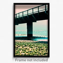 Pixel Art Poster - Drab Jetty (8 Bit Psychedelic Trippy Weird Video Game Print)