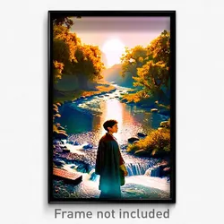 Pixel Art Poster - Elaborate Brook (8 Bit Psychedelic Trippy Video Game Print)