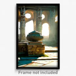 Pixel Art Poster - Fancy Stone (8 Bit Psychedelic Trippy Weird Video Game Print)