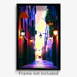 Pixel Art Poster - Fabulous Alley (8 Bit Psychedelic Trippy Video Game Print)