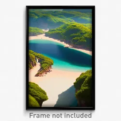 Pixel Art Poster - Different Cove (8 Bit Psychedelic Trippy Video Game Print)