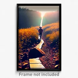Pixel Art Poster - Attractive Trail (8 Bit Psychedelic Trippy Video Game Print)