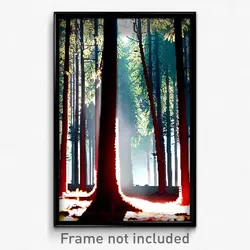 Pixel Art Poster - International Forest (8 Bit Psychedelic Video Game Print)