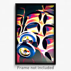 Pixel Art Poster - Unusual Wheels (8 Bit Psychedelic Trippy Video Game Print)