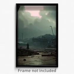 Pixel Art Poster - Gloomy Dump (8 Bit Psychedelic Trippy Weird Video Game Print)