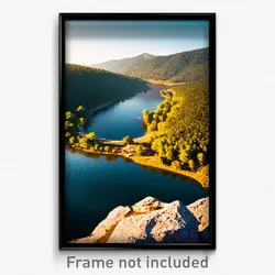 Pixel Art Poster - Brisk Reservoir (8 Bit Psychedelic Trippy Video Game Print)
