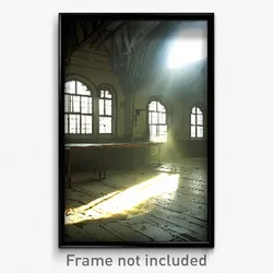 Pixel Art Poster - Deserted Almshouse (8 Bit Psychedelic Video Game Print)