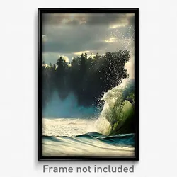 Pixel Art Poster - Thunderous Runoff (8 Bit Psychedelic Trippy Video Game Print)