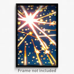 Pixel Art Poster - Sparkling Star (8 Bit Psychedelic Trippy Video Game Print)