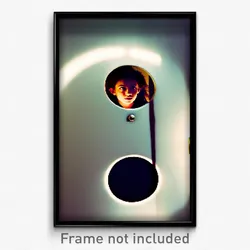 Pixel Art Poster - Familiar Peephole (8 Bit Psychedelic Trippy Video Game Print)