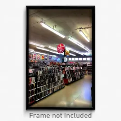 Pixel Art Poster - Tremendous Vinyl Store (8 Bit Psychedelic Video Game Print)