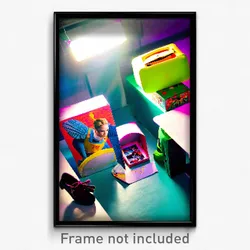 Pixel Art Poster - Unusual Shoebox (8 Bit Psychedelic Trippy Video Game Print)
