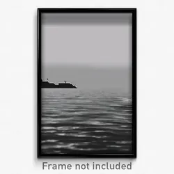 Pixel Art Poster - Colorless Bay (8 Bit Psychedelic Trippy Video Game Print)