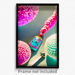 Pixel Art Poster - Bubbly Belvedere (8 Bit Psychedelic Trippy Video Game Print)
