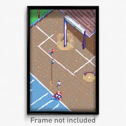 Pixel Art Poster - Extra Small Court (8 Bit Psychedelic Trippy Video Game Print)