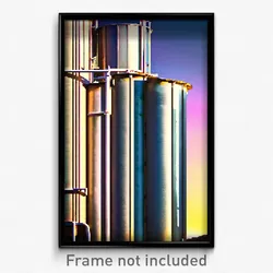 Pixel Art Poster - Mellow Silo (8 Bit Psychedelic Trippy Weird Video Game Print)