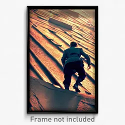Pixel Art Poster - Unrealistic Climb (8 Bit Psychedelic Trippy Video Game Print)