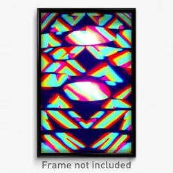 Pixel Art Poster - Kaleidoscopic Seat (8 Bit Psychedelic Video Game Print)