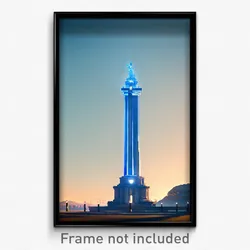 Pixel Art Poster - Sky Blue Landmark (8 Bit Psychedelic Trippy Video Game Print)