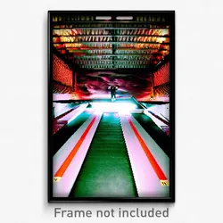 Pixel Art Poster - International Ramp (8 Bit Psychedelic Video Game Print)