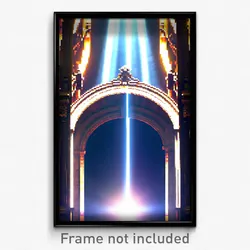 Pixel Art Poster - Grandiose Portal (8 Bit Psychedelic Trippy Video Game Print)