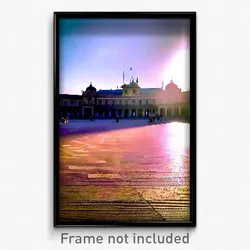 Pixel Art Poster - Admirable Plaza (8 Bit Psychedelic Trippy Video Game Print)