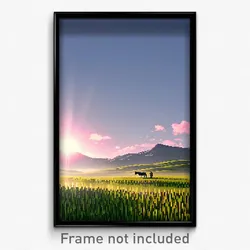 Pixel Art Poster - Liquid Pasture (8 Bit Psychedelic Trippy Video Game Print)