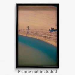 Pixel Art Poster - Tidy Sandbar (8 Bit Psychedelic Trippy Video Game Print)