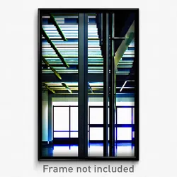 Pixel Art Poster - Modern Warehouse (8 Bit Psychedelic Trippy Video Game Print)