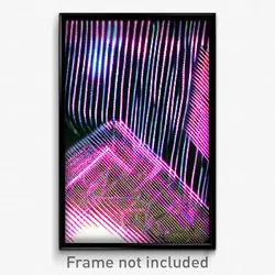 Pixel Art Poster - Wire Frame Glitchy Spectacle (8 Bit Video Game Print)