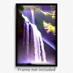Pixel Art Poster - Accurate Falls (8 Bit Psychedelic Trippy Video Game Print)