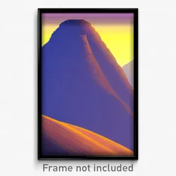 Pixel Art Poster - Smooth Butte (8 Bit Psychedelic Trippy Video Game Print)