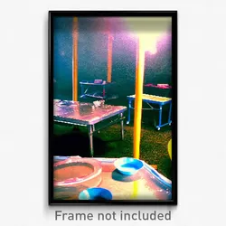 Pixel Art Poster - Plastic Table (8 Bit Psychedelic Trippy Video Game Print)