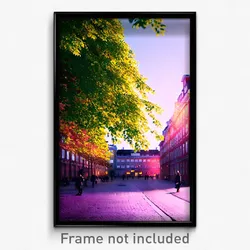 Pixel Art Poster - Leafy Copenhagen (8 Bit Psychedelic Trippy Video Game Print)