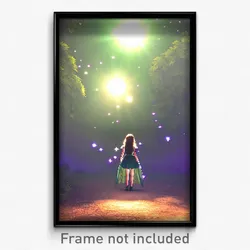 Pixel Art Poster - Silent Fairy Ring (8 Bit Psychedelic Trippy Video Game Print)