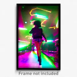 Pixel Art Poster - Warlike Discotheque (8 Bit Psychedelic Video Game Print)